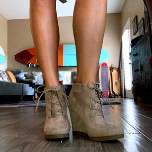 Nine West Wedge Booties